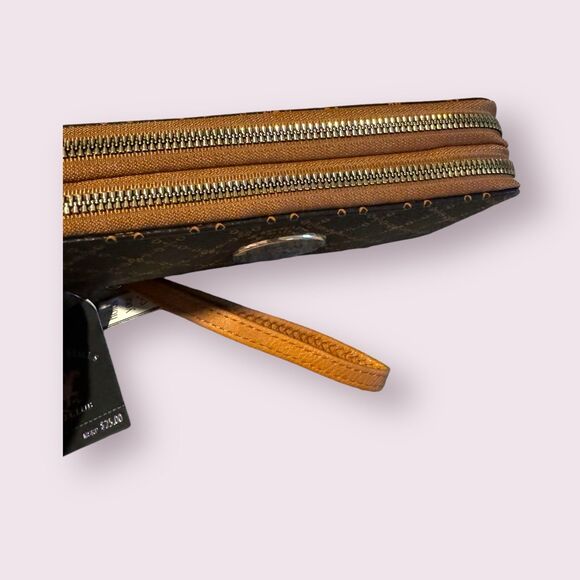 Beverly Hills Polo Club Long Wallet With Strap Color Brown New - Picture 5 of 7